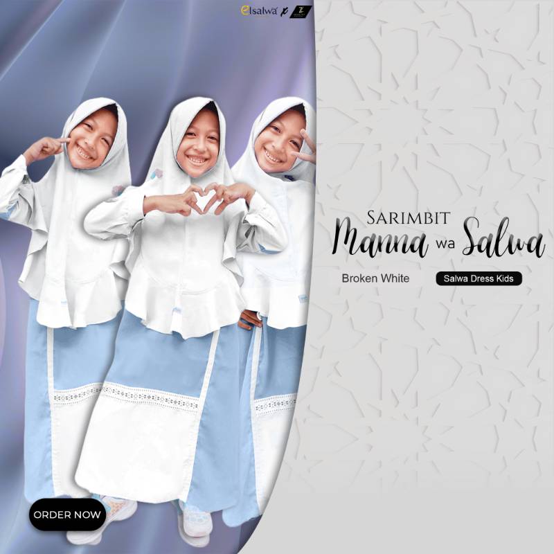 Dress kids Manna Wa Salwa (1 SET) Broken White