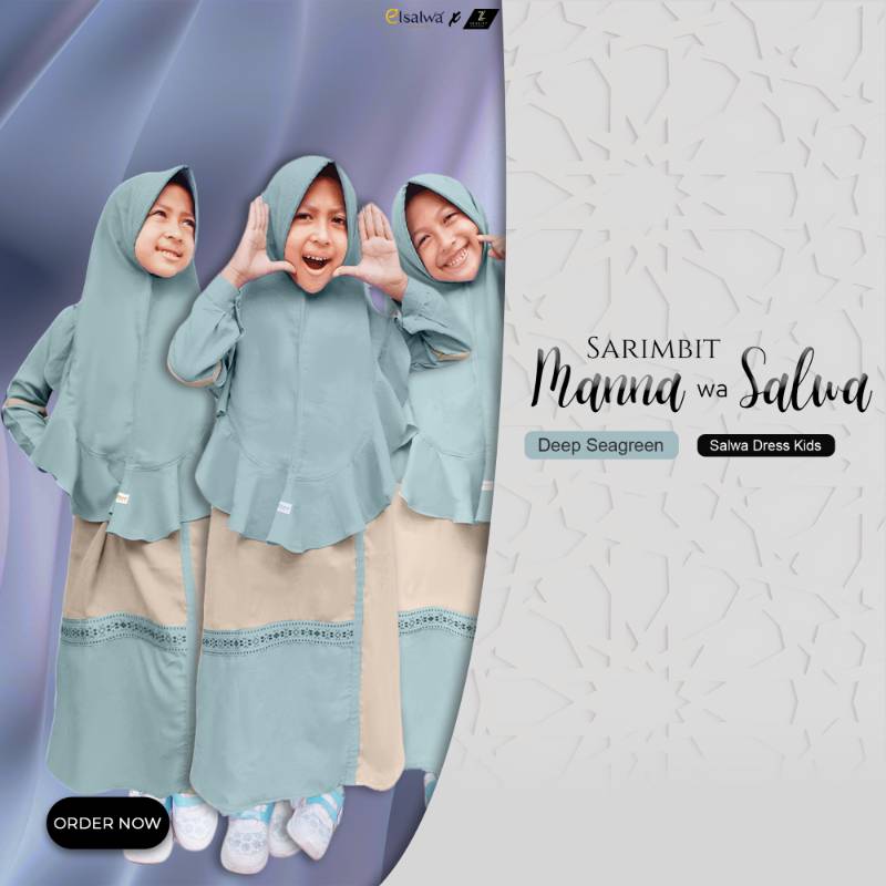 Dress kids Manna Wa Salwa (1 SET) Deep Seagreen