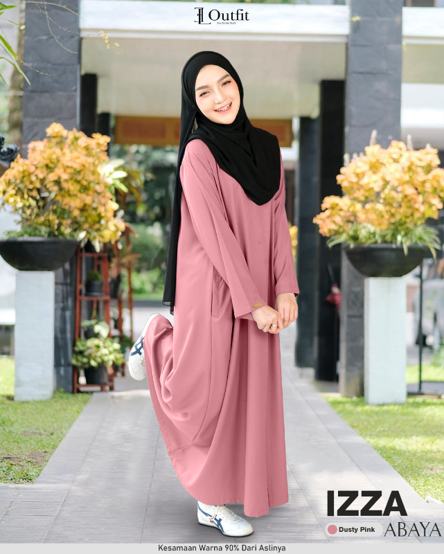 Izza Abaya (Dusty Pink)