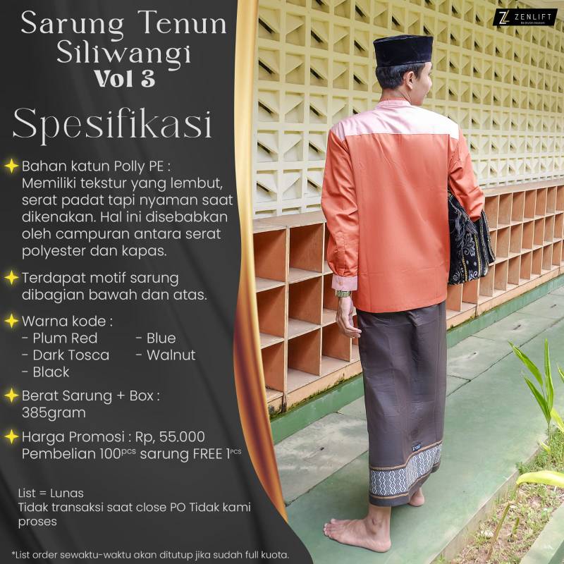 Sarung tenun Siliwangi Vol.3 Dewasa (No Box)