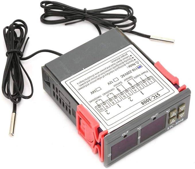 Controlador de Tempreratura Dual STC-3008 Digital 110-220v 2 sensores