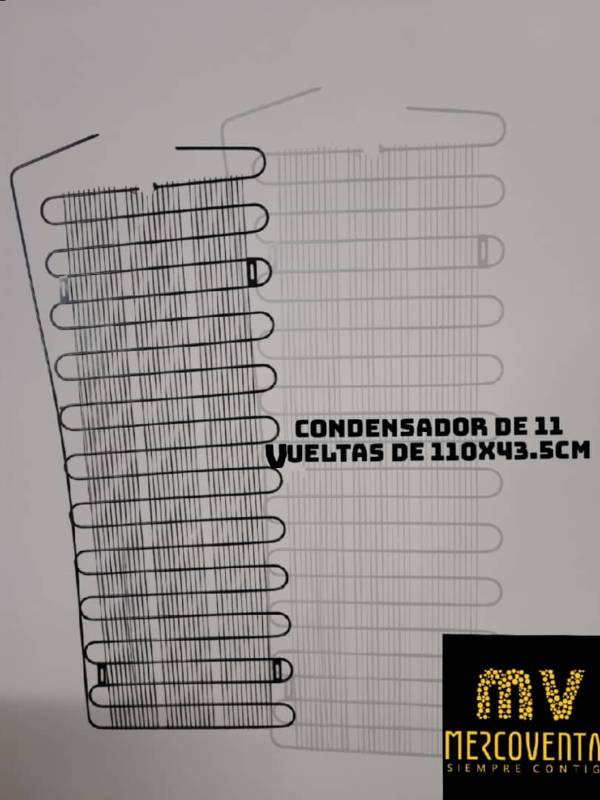Condensador/Parrilla de 11 vueltas 110 x 43,5 cm