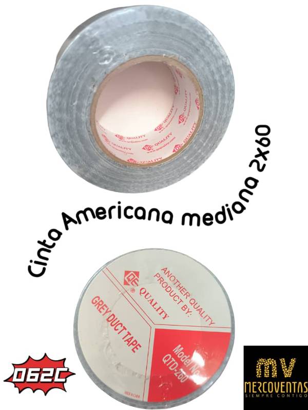 Cinta americana 2x60 mediana gris