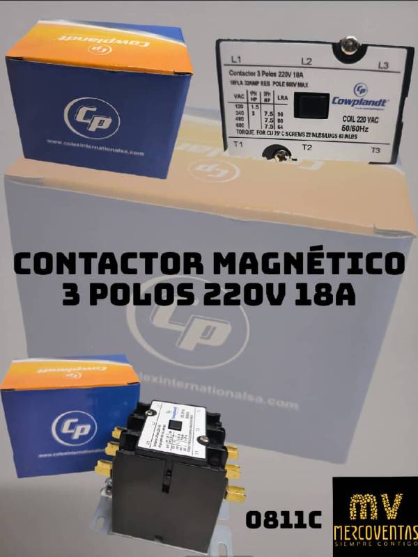 Contactor Magnético 3 polos 220v 18a