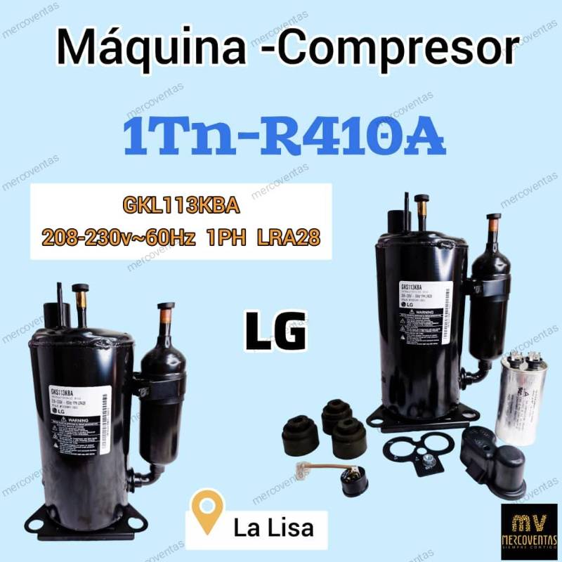 Compresor R410 220v 1 hp LG (SPLIT)