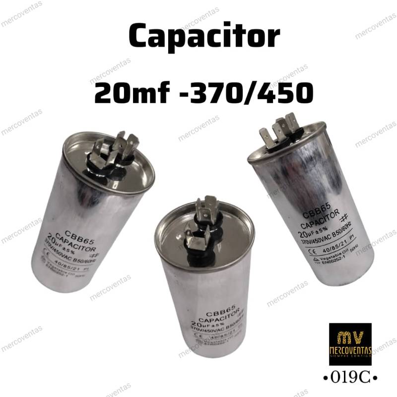 Capacitor de marcha 20 mf 450v