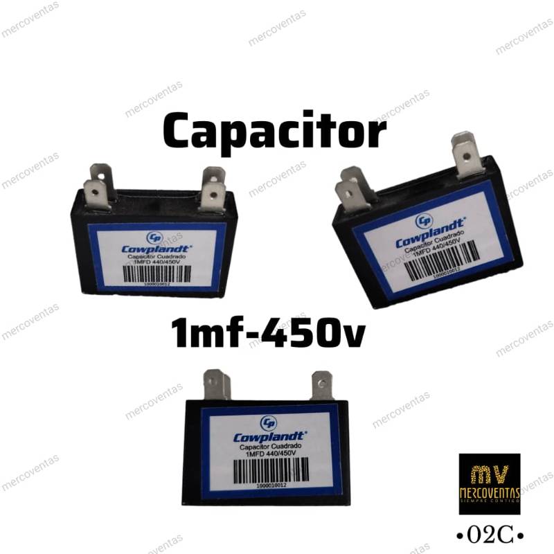 Capacitor de 1 mf 450v cuadrado