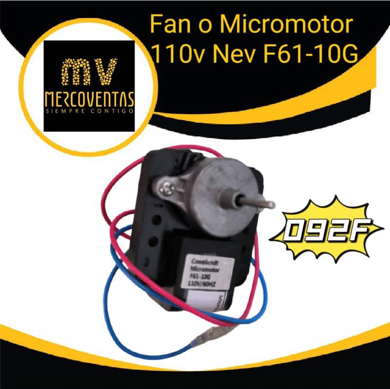 Fan o Micromotor 110v Nev F61-10G 2 cables con terminales (C-20368)
