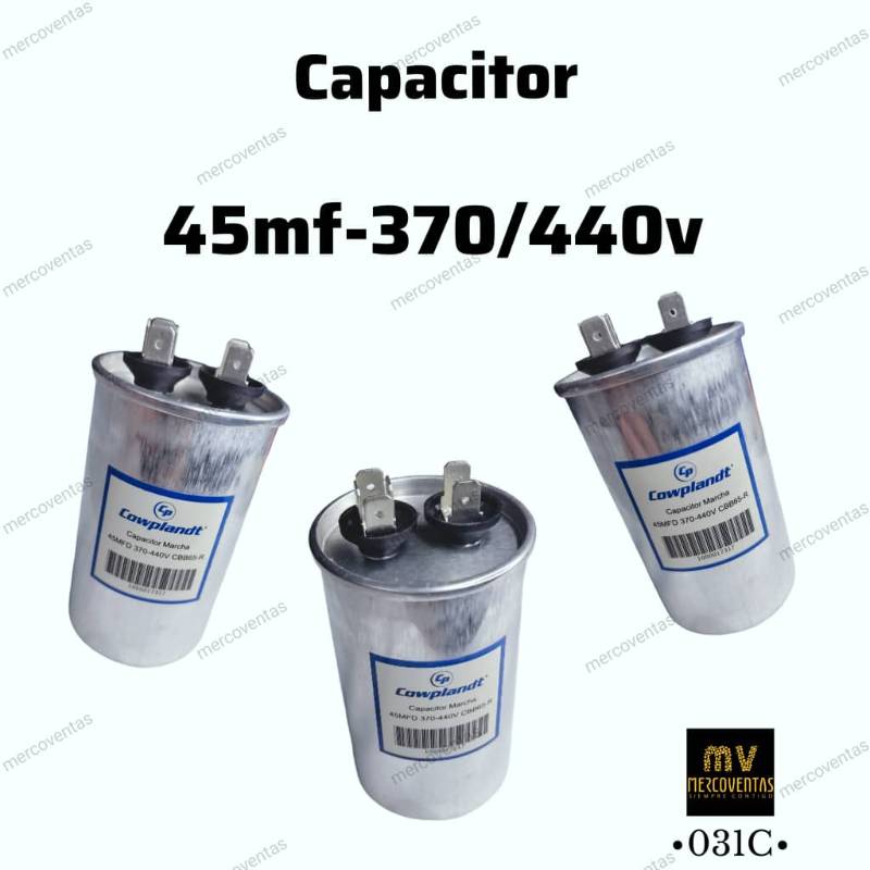 Capacitor de marcha 45 mf 370/450v