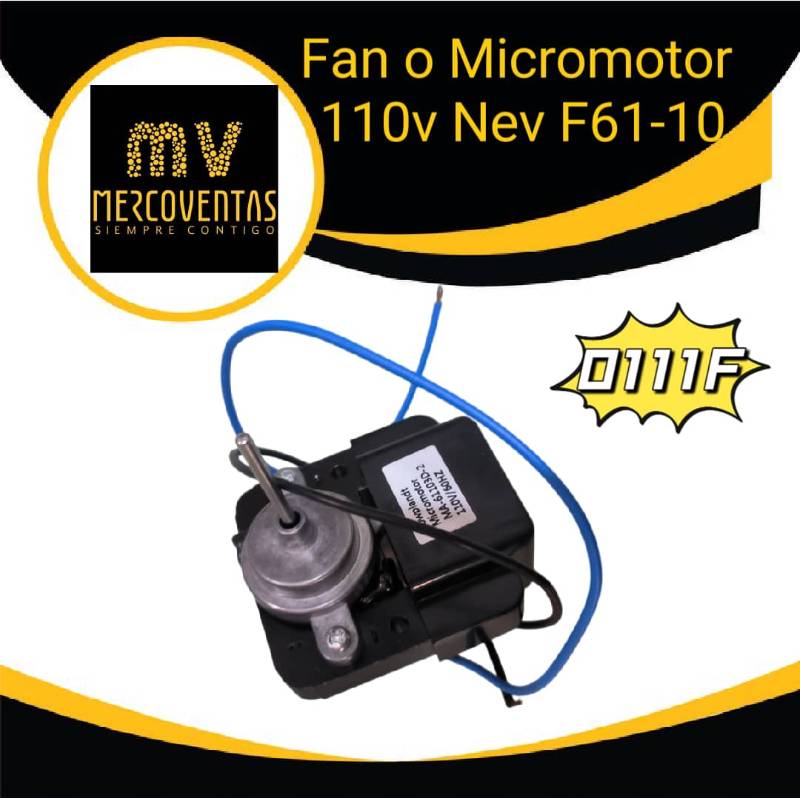 Fan o Micromotor 110v Nev F61-10 Negro 2 cables (C-20367)