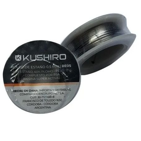 Rollo de Estaño 0,5mm – 60% Estaño – 40% Plomo – 17Grs Calidad Kushiro