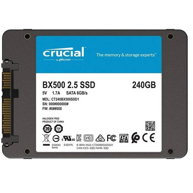 SSD 240 Gb Crucial BX500 By Micron