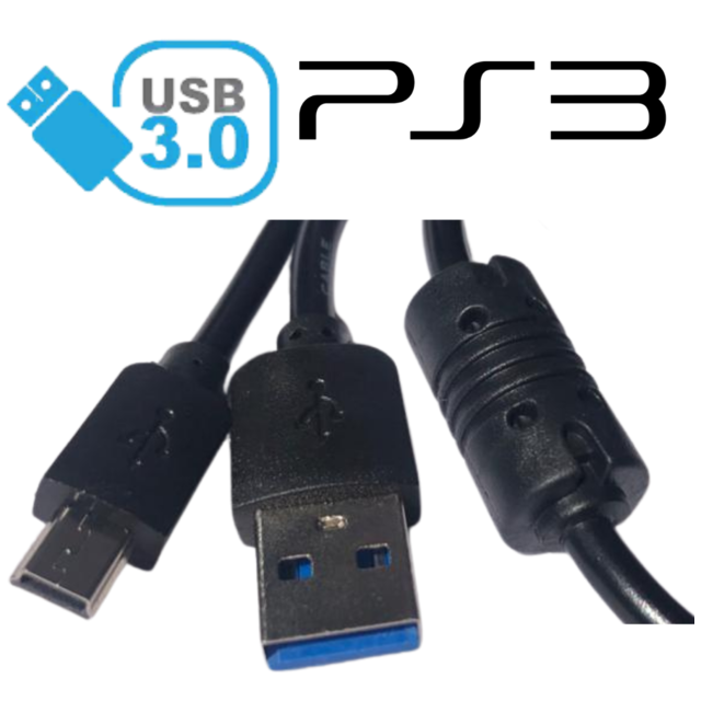 Cable MiniUSB con Filtros 1,5Mts (Carga y Datos)