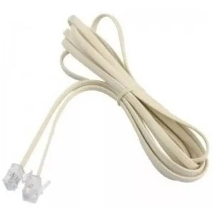 Cable Plano para Telefono de Linea RJ11  5 Metros