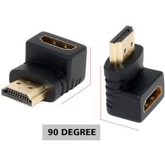 Codo 90º HDMI a HDMI