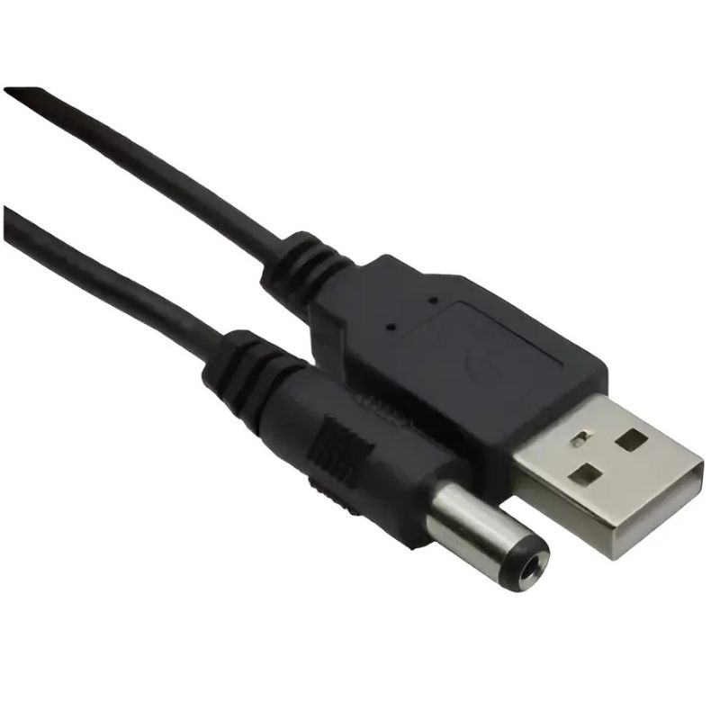 Cable USB Ficha 5.5mm Pin Grueso 60cm DC 5V