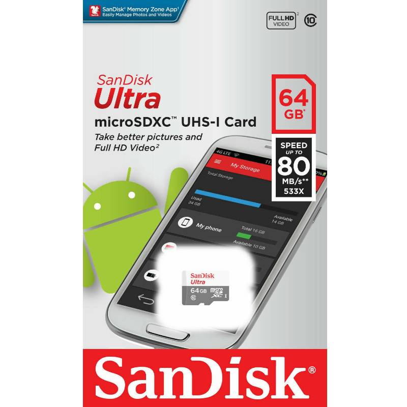 MicroSD Sandisk 64Gb