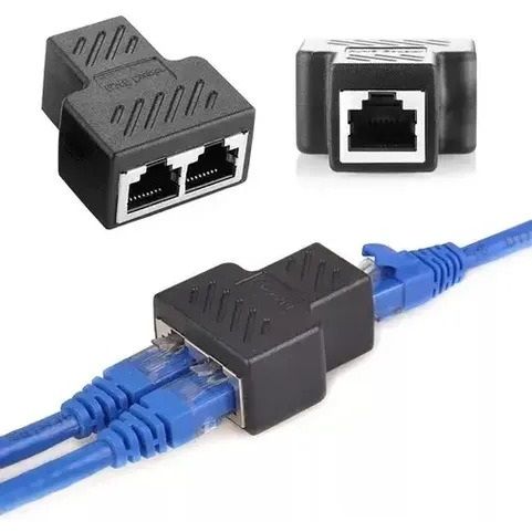 Vision CT5084 Adaptador RJ45 Cat5e/Cat6 de RJ45 hembra a 2 RJ45 hembra 8P8C Tipo Blindado