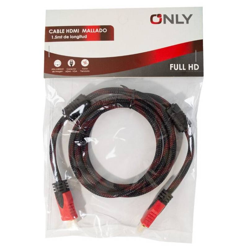 Cable HDMI Mallado 1080p 1,5Mts con Filtros