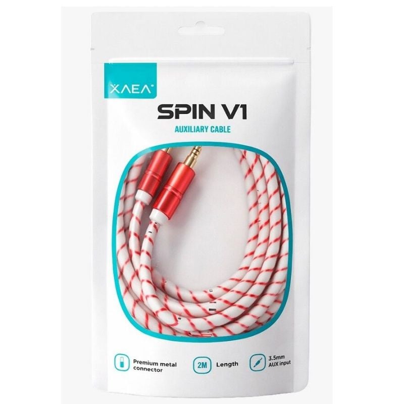 Cable Auxiliar Cordon con fichas de Metal 2Mts