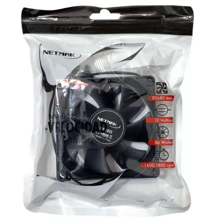 Netmak NM-8025. Cooler 80mm para Fuente