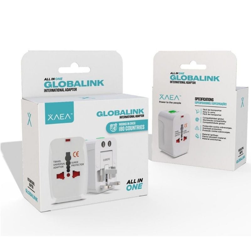 Xaea Globalink MODX-510A 3A, Adaptador Viajero Universal
