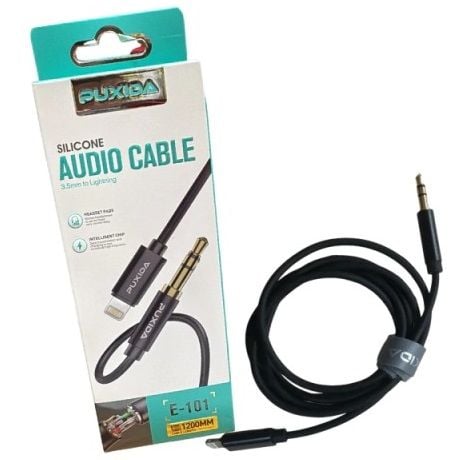 Cable Auxiliar Audio Type Lightning to 3.5MM Plug E-101 - S/A - Negro