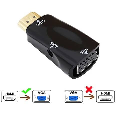 Conversor HDMI a VGA, con Audio. Int.Co. Incluye cable.