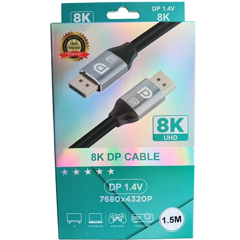 Cable DisplayPort 1.4V 8K UHD 1,5Mts Puxida