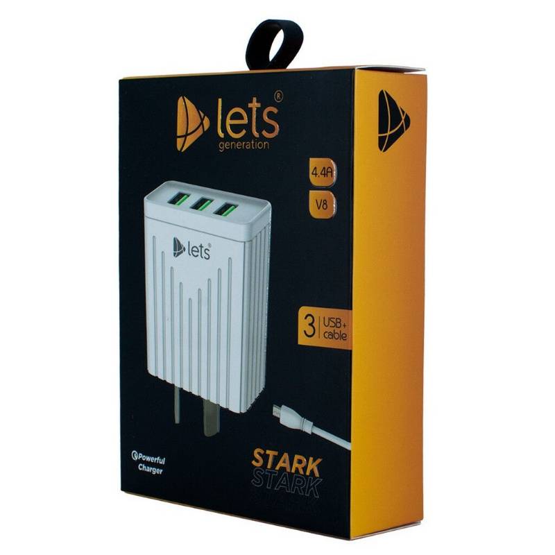 Lets MOD 08 4,4A 3 USB + Cable Tipo C