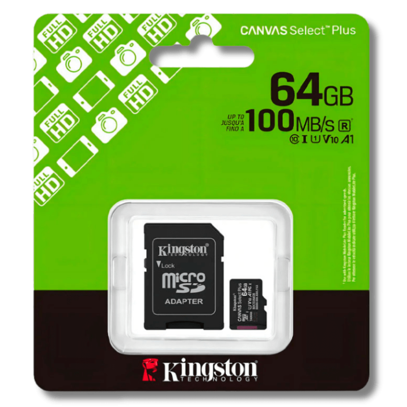 MicroSD Kingston 64Gb Clase 10 Canvas Select Plus