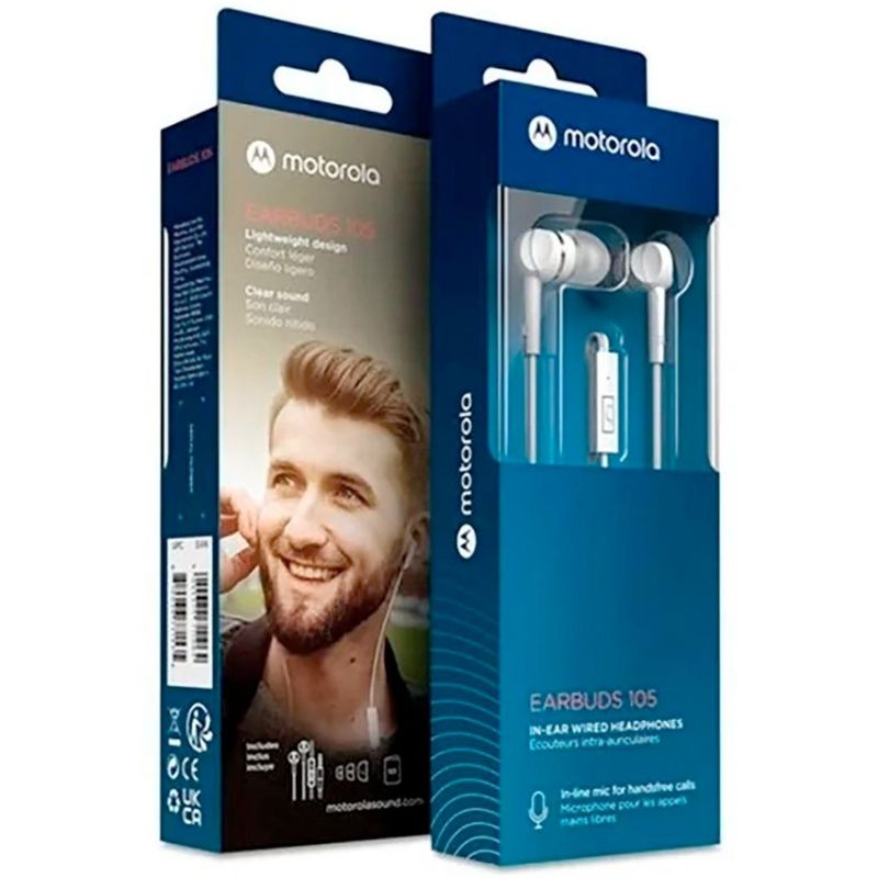 Motorola Earbuds 105 Blanco Manos Libres