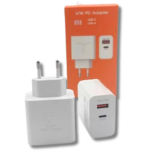Xiaomi 67W Doble Salida Tipo A y Tipo C c/Cable (USB C a USB C)