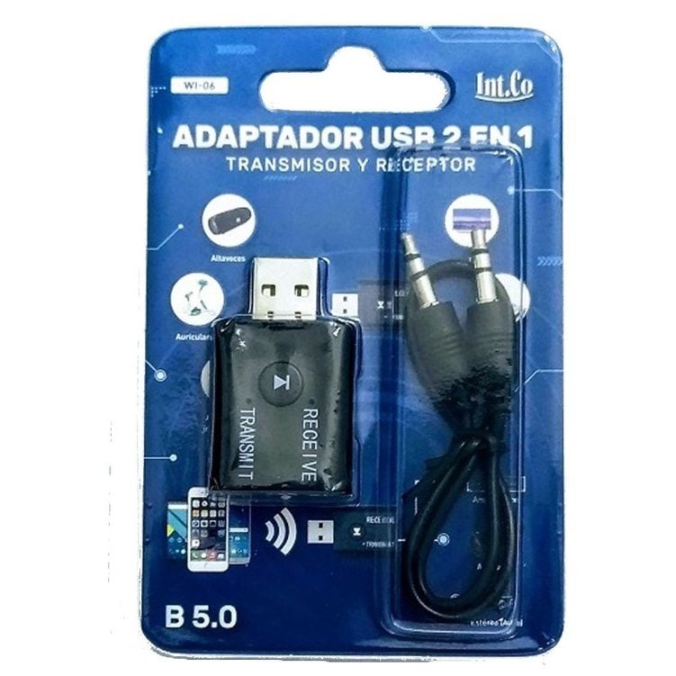 IntCo WI-06 Adaptador Transmisor/Receptor Bluetoot 5.0