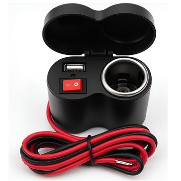 CD-3016 Cargador Impermeable para Moto USB y 12V 2.1A
