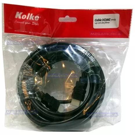 Cable Hdmi Kolke Doble Filtro Dorado 1,4V  7 Metros