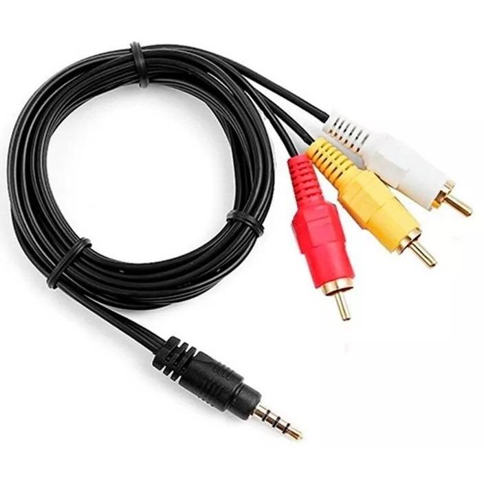 Cable Audio/Video MiniPlug a 3 RCA (Audio + Video)