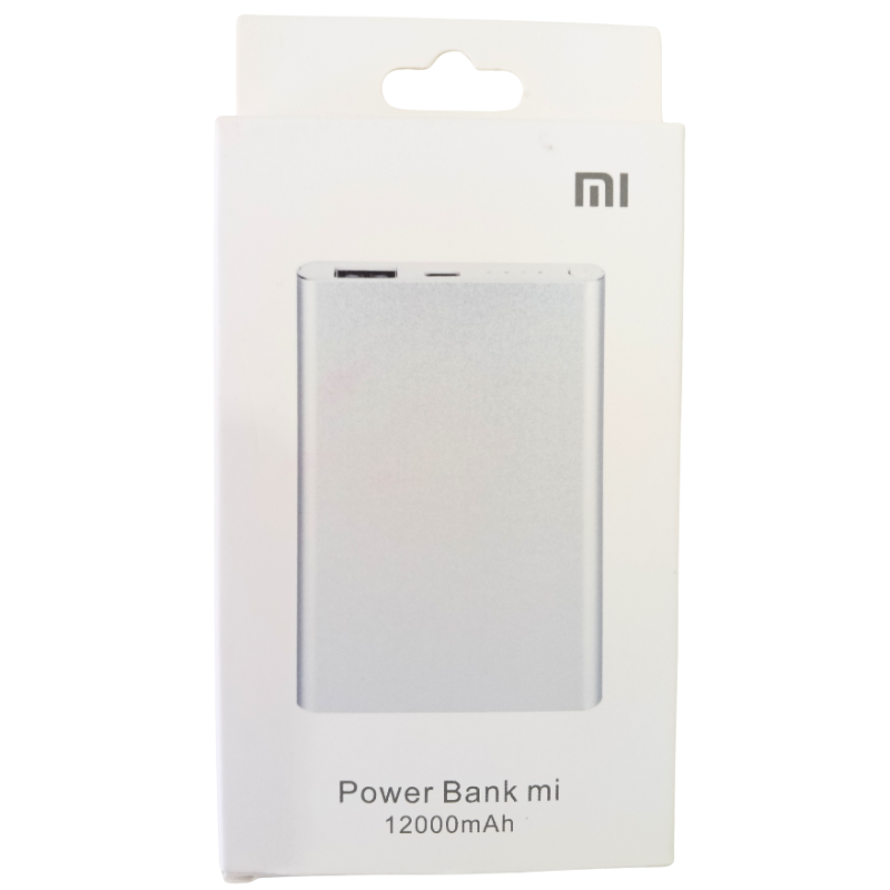 Cargador Portatil Power Bank USB y MicroUSB 12.000mAh Gris