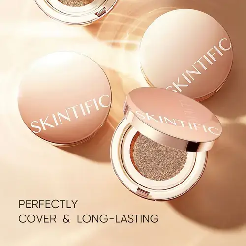 Skintific Cushion Cover All Perfect air Cushion High Coverage Poreless&Flawless Foundation Long-Lasting SPF35 PA++++