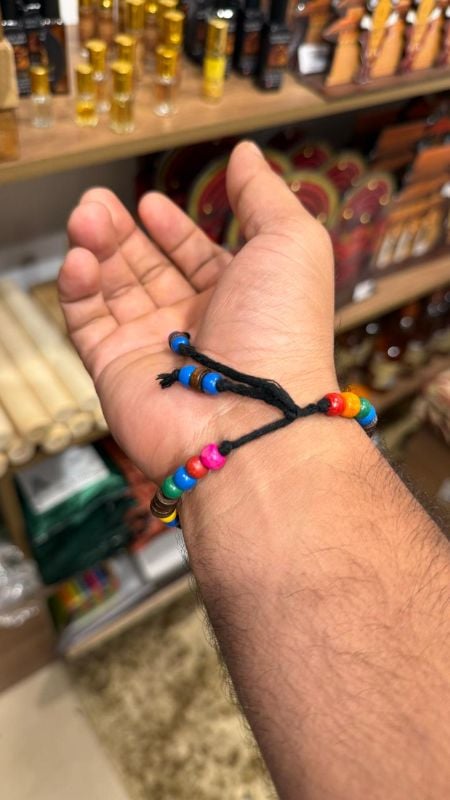 Wooden colour beads bracelet