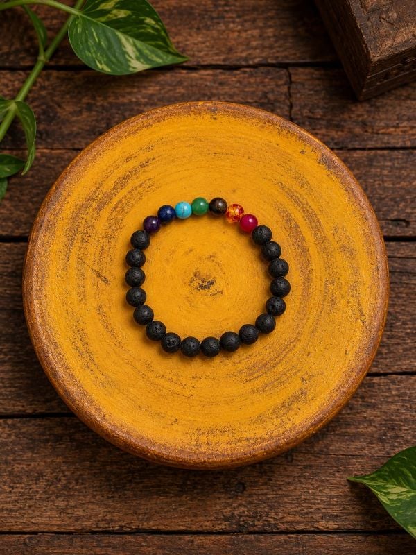 Lava seven chakra bracelet