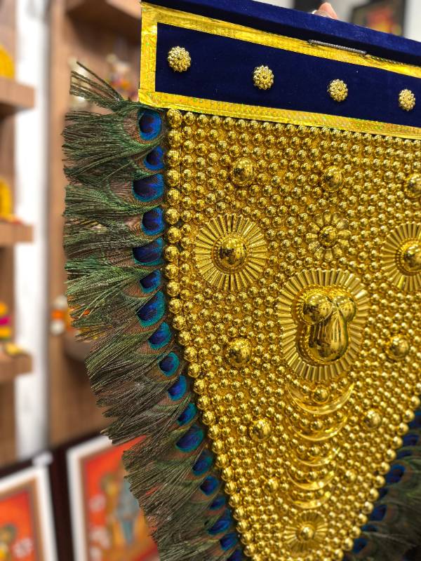 2 feet peacock feather netipattam