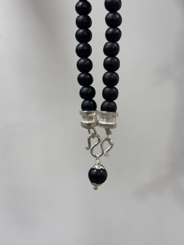 Pure Silver Locket Karungali Mala