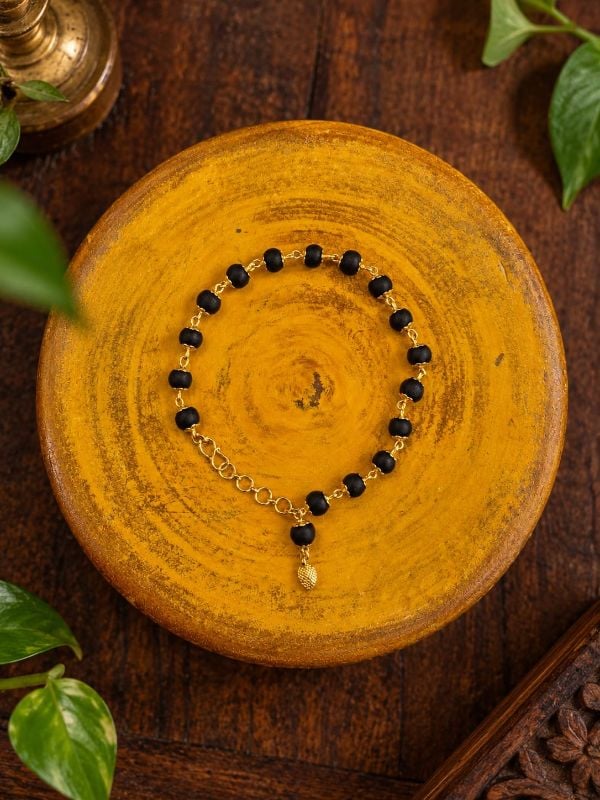 Gold Plated 7mm  Karungali Bracelet
