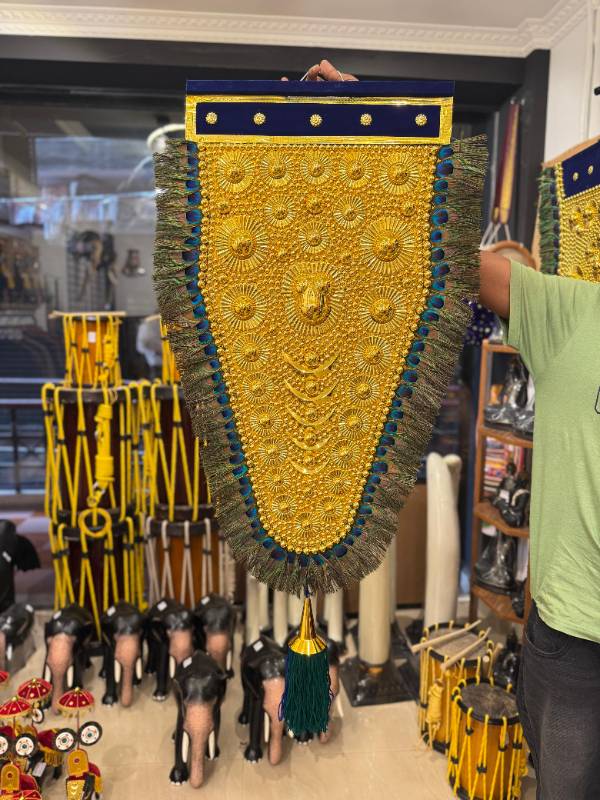 2.5 feet Peacock feather netipattam