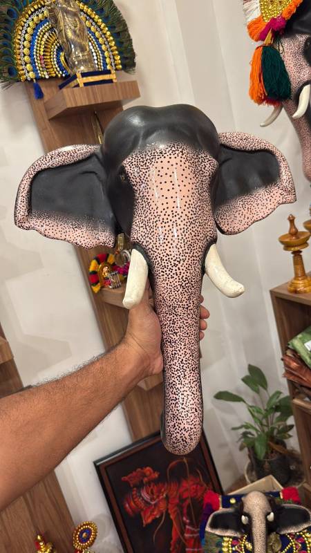 21 inch Wall Hanging Fiber Elephant Head Normal
