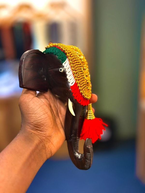 8 Inch Elephant Pooram Head
