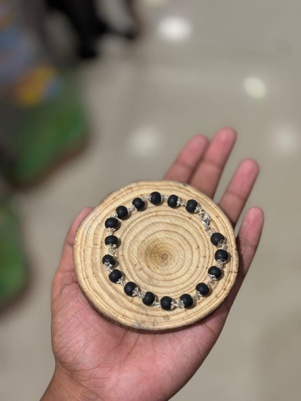 Silver Plated Karungali Bracelet