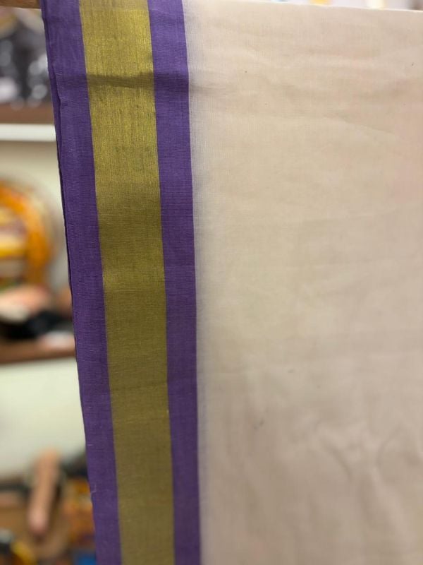 Lavender mul cotton saree (6 Meters)