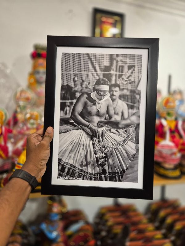 Black and White Kathakali Standing Photo Frame 16 x 11